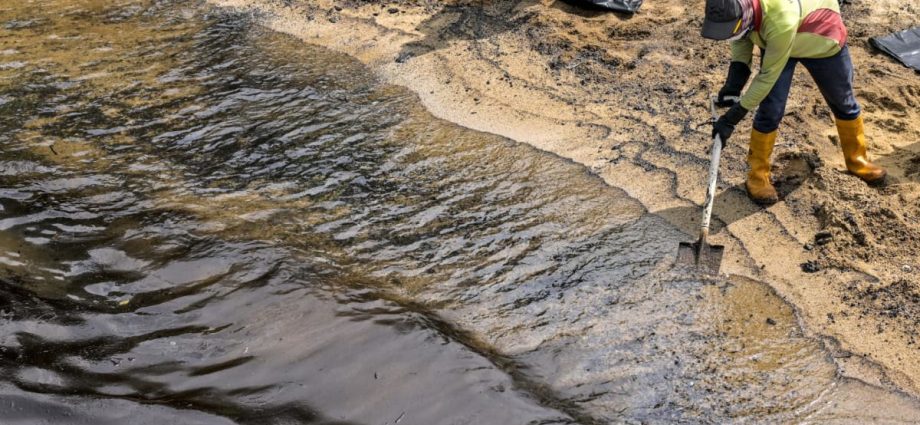 N95 masks, gloves, shovels: How beaches at East Coast Park are cleaned up after an oil spill