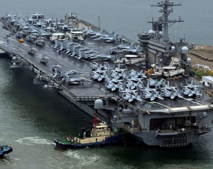 US aircraft carrier arrives in South Korea for joint military drills