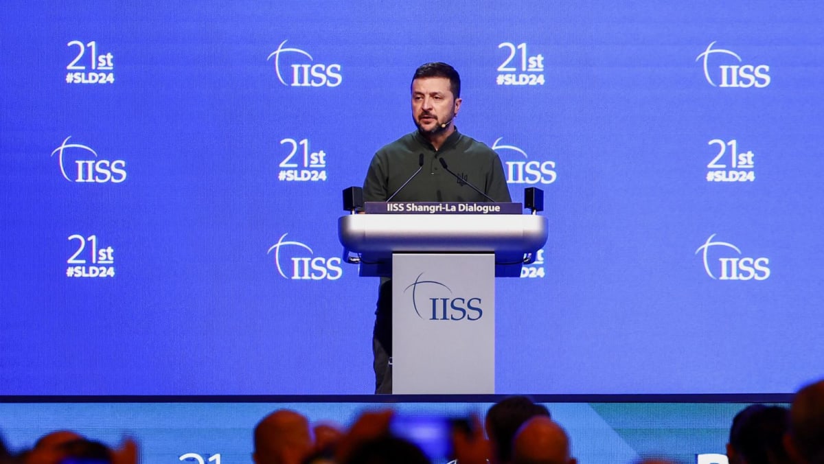 Watch live: Ukraine's Zelenskyy holds press conference at Shangri-La Dialogue in Singapore
