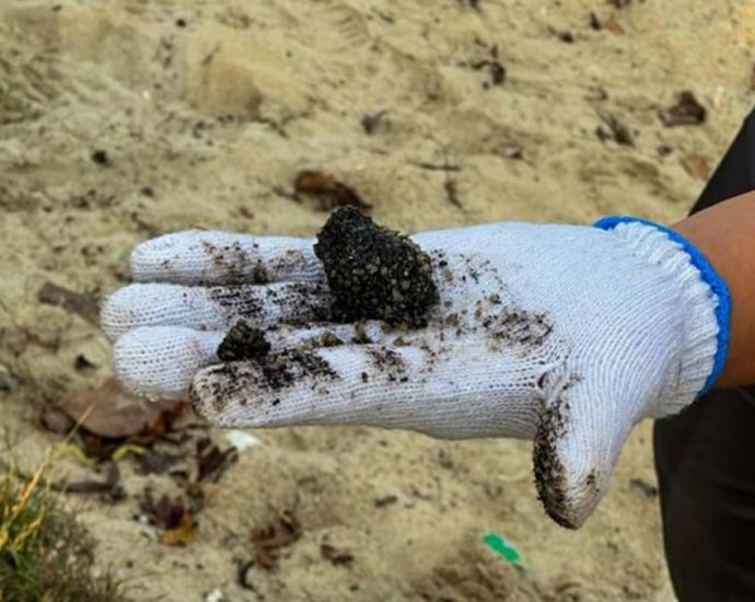 Singapore oil spill beach clean-up progressing ‘faster than expected’