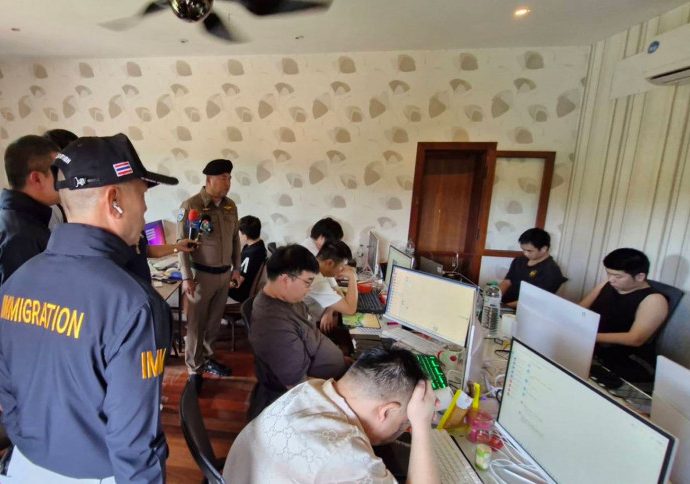 15 Chinese scammers arrested in Chon Buri