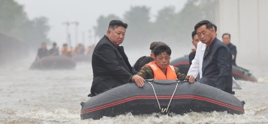 North Korean leader revisits flooded area, offers plan to bring people to capital, KCNA says