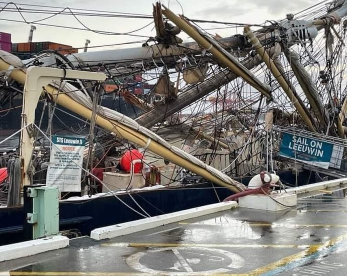 Two injured after Singapore-flagged container ship hits Australian vessel in Perth