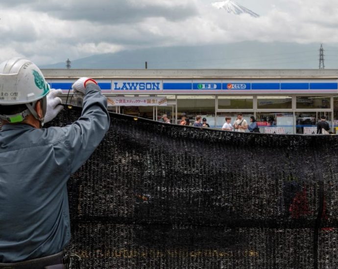 With tourists away, Mount Fuji barrier taken down in Japan