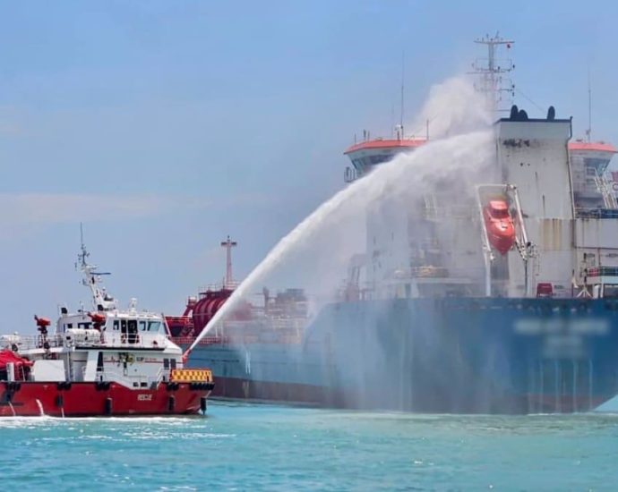 Fire breaks out on ship in East Johor Straits; all crew members safe