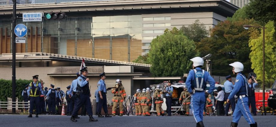 Man arrested after throwing apparent Molotov cocktails at Japan’s ruling party headquarters