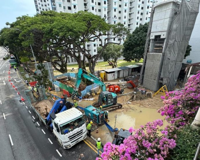 Parts of Marine Parade, including Still Road South, flooded due to damaged water pipe