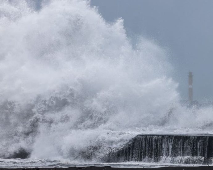 Taiwan shuts down for arrival of strong Typhoon Kong-rey