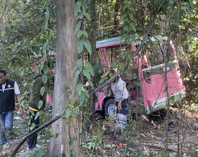 One killed in shuttle bus plunge