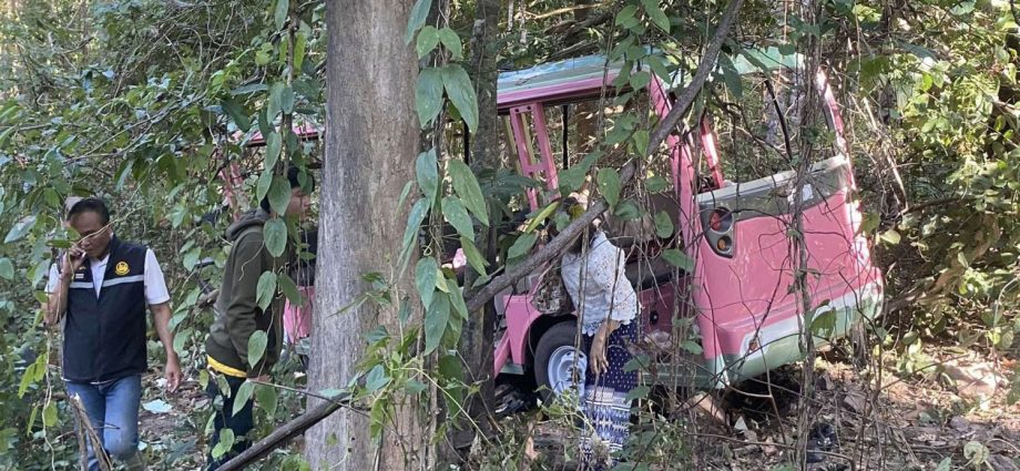 One killed in shuttle bus plunge