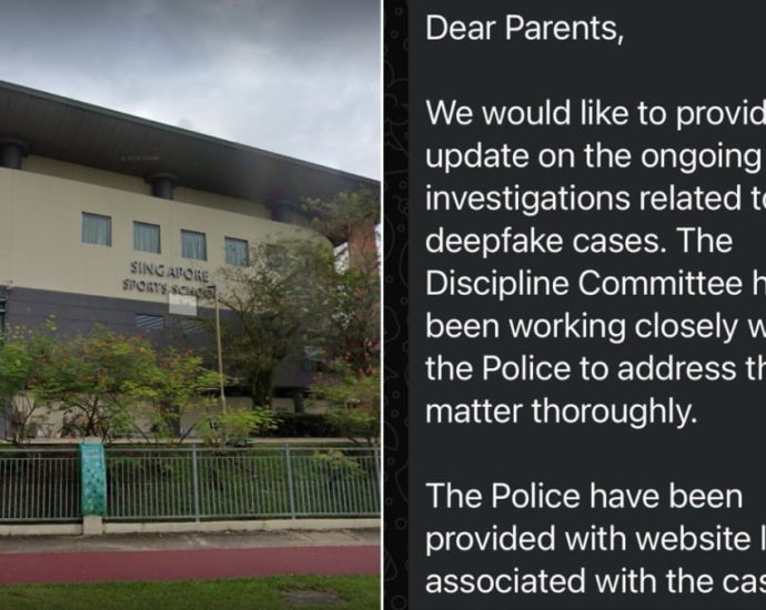 Police investigating deepfake nude photos of Singapore Sports School students