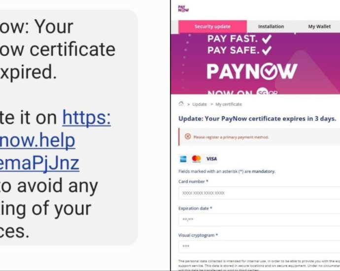 Police warn of phishing scam involving fake PayNow website