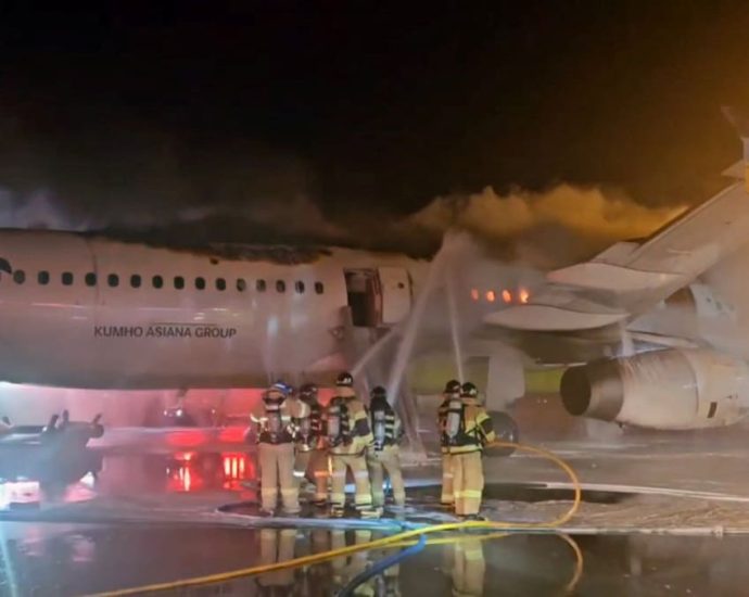 Air Busan Airbus plane catches fire at South Korea’s Busan airport, no casualties