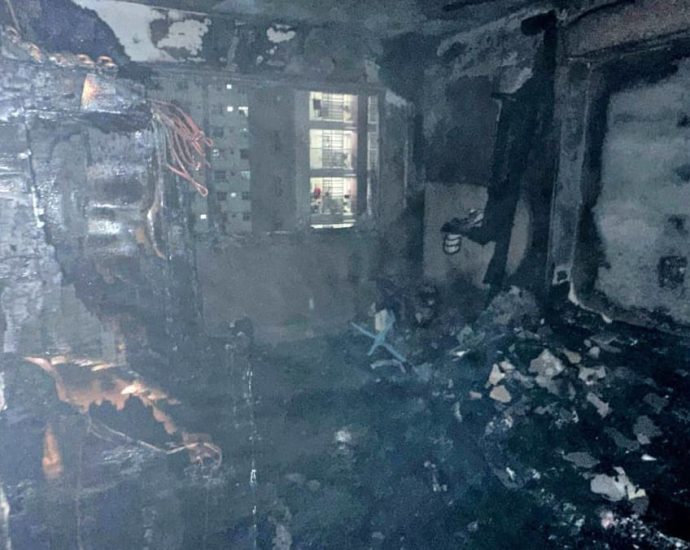 One person taken to hospital after fire breaks out in Punggol HDB flat