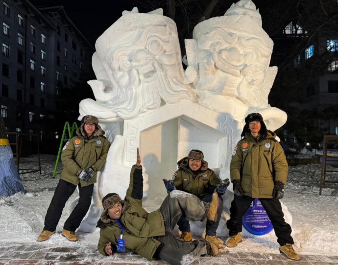 Thai students triumph with ice sculptures in Harbin, China