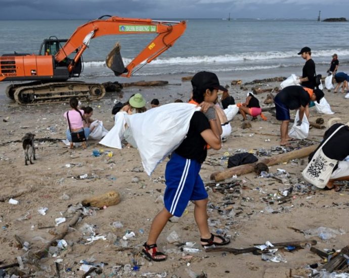 Volunteers clean up Bali’s beach from ‘worst’ monsoon-driven trash