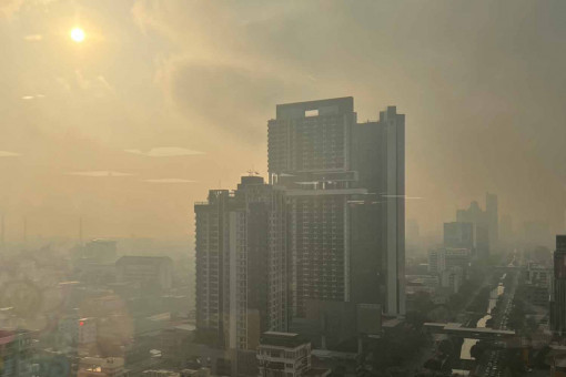 Hazardous air pollution in 57 of 77 Thai provinces