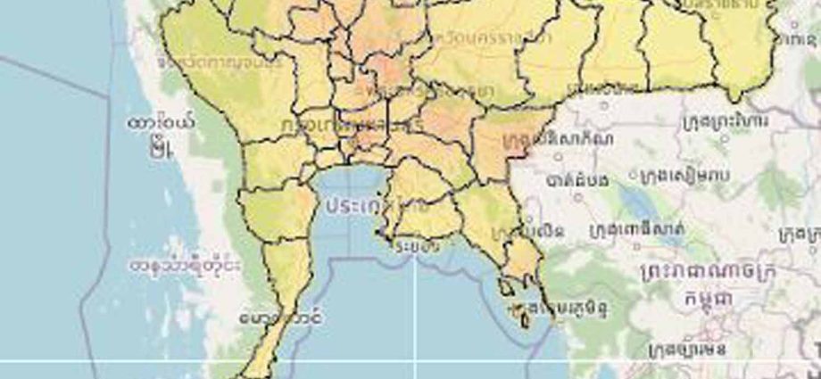 Safe air in most Thai provinces