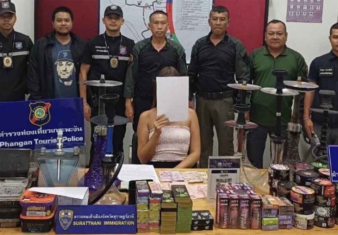 Three busted for selling e-cigarettes, baraku on Koh Phangan