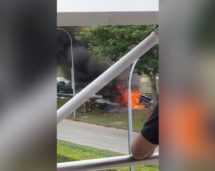 One dead in car fire after accident along Nicoll Highway