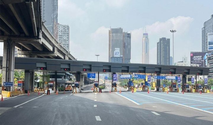 Din Daeng toll plaza closing at night from Saturday to Monday