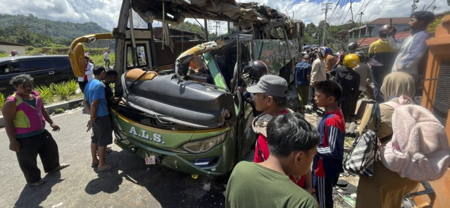 At least 12 dead in Indonesia bus crash after brakes apparently failed: Police