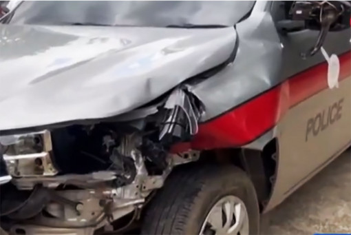 Drunk police driver transferred, crash victim in hospital