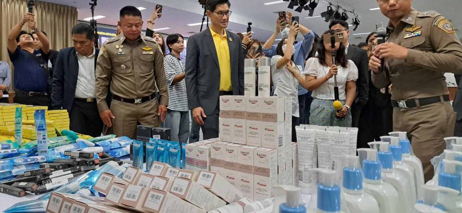 Fake goods seized from warehouse, Chinese arrested