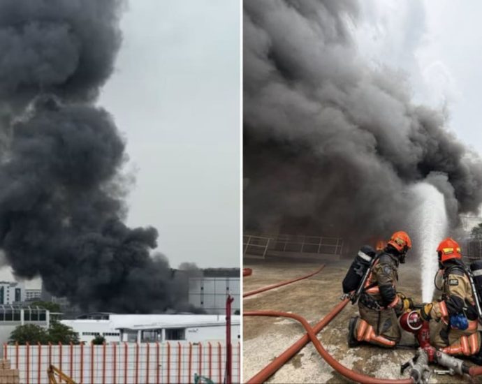 Fire breaks out at Tampines industrial building; workers and students nearby evacuated