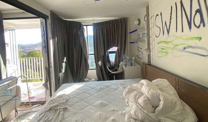 Ukrainian woman arrested for B350,000 damage to her rented room in Phuket