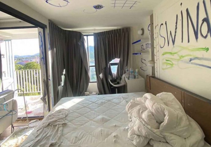 Ukrainian woman who trashed Phuket condo detained