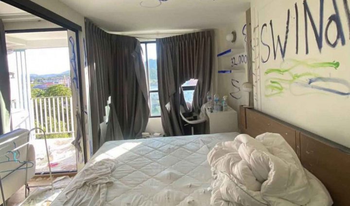 Ukrainian woman who trashed Phuket condo detained